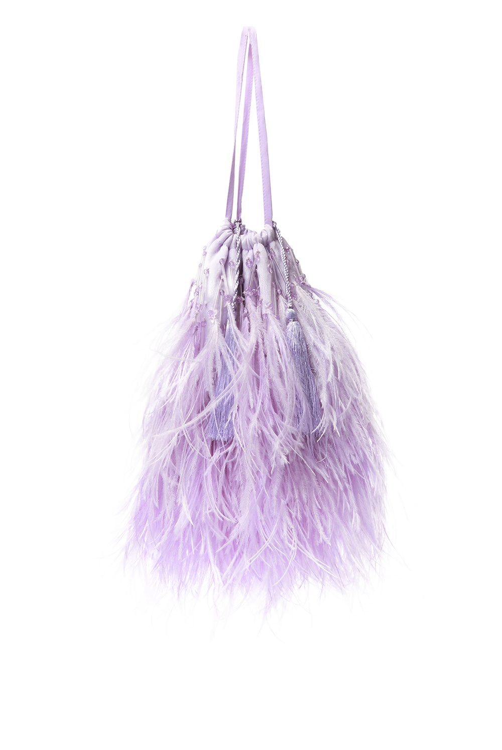 Purple GRETA Handbag with feathers The Attico IetpShops Egypt